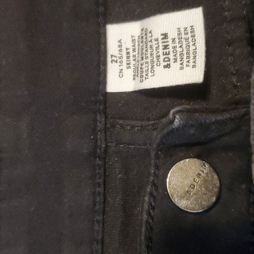 &Denim Black Jeans 27